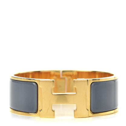 Hermes Enamel Wide Clic Clac H Bracelet PM Slate 1 of 6