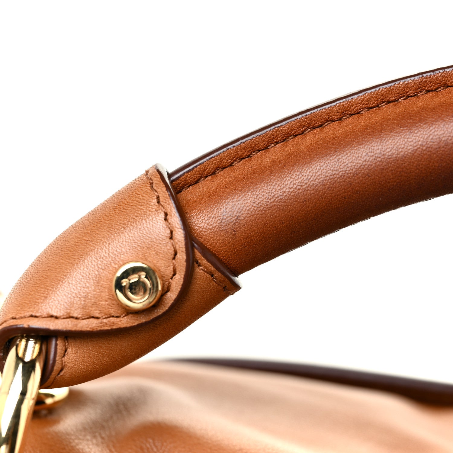 Salvatore Ferragamo Calfskin Suzanna Gancini Satchel Brown 18 of 28