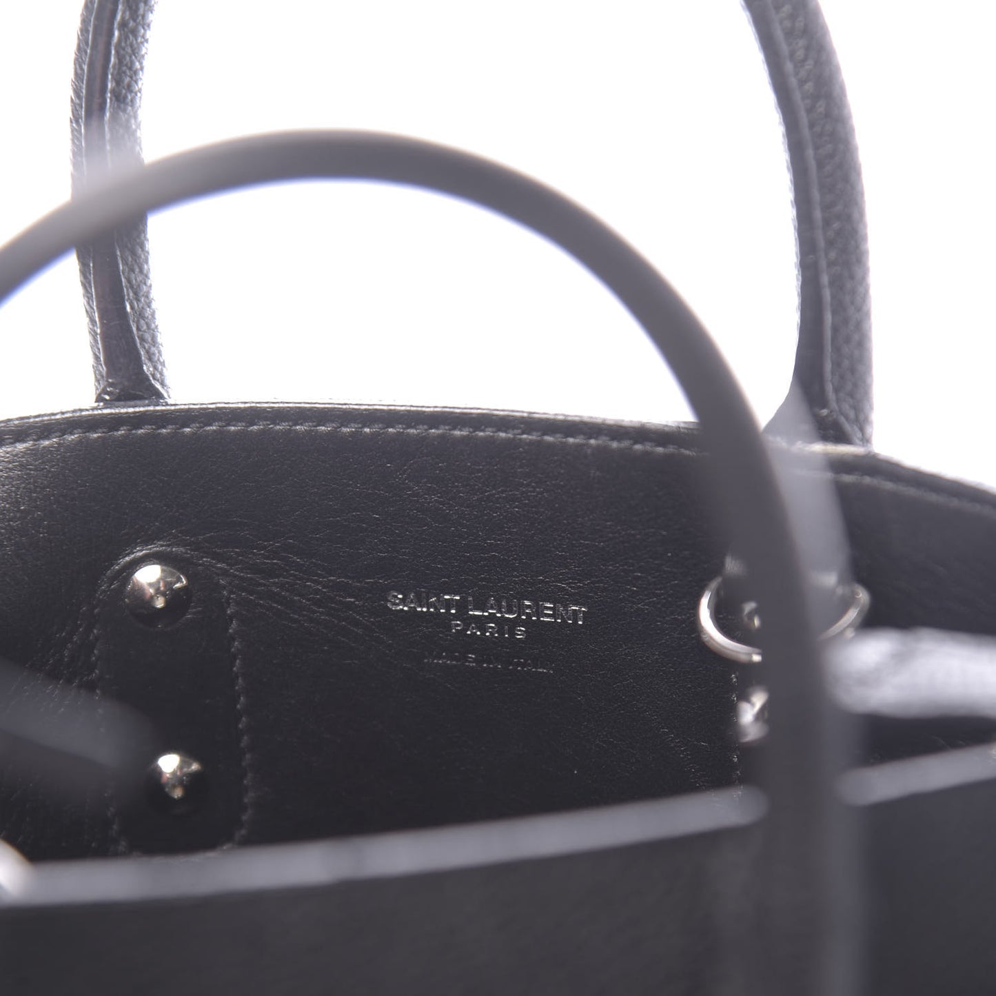 Grained Calfskin Nano Sac De Jour Black