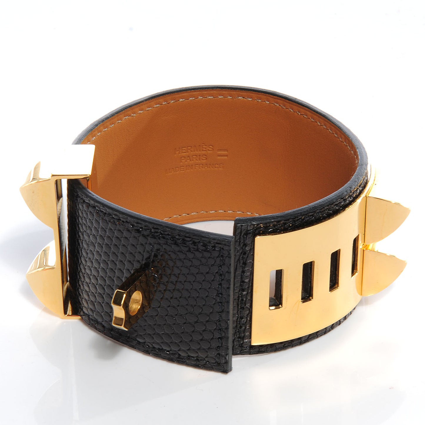 Lizard Collier de Chien CDC Bracelet Noir