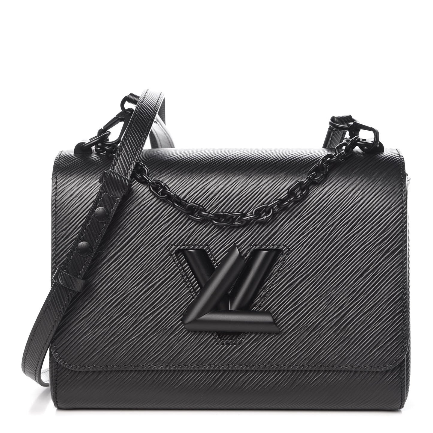 Epi Twist Shoulder Bag MM Matte Black