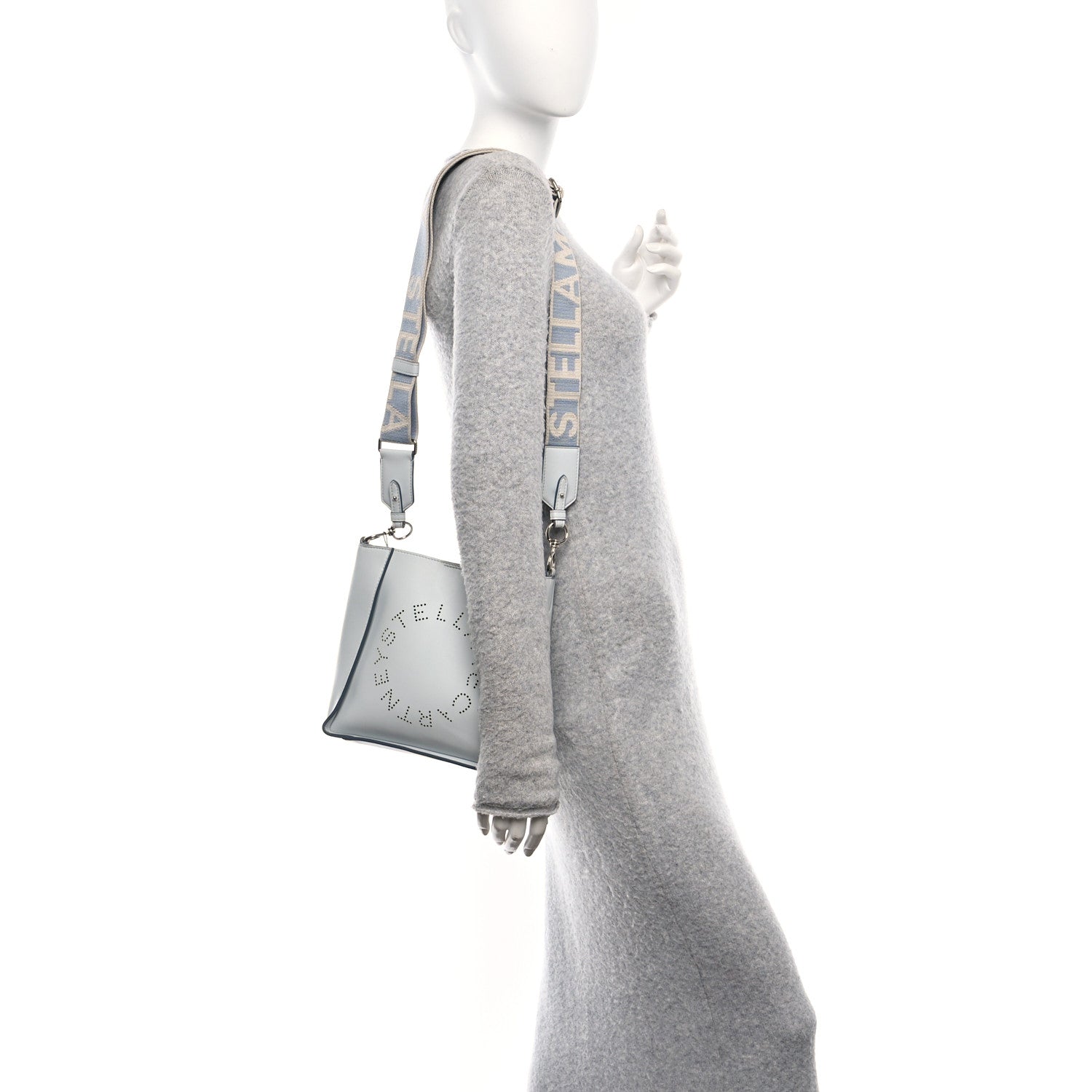 Stella McCartney Eco Alter Nappa Perforated Logo Mini Crossbody