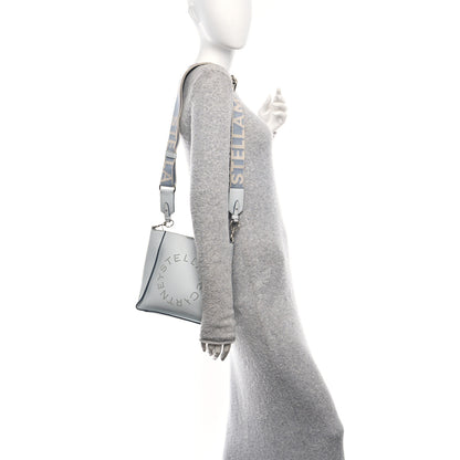 Stella McCartney Eco Alter Nappa Perforated Logo Mini Crossbody Light Blue 2 of 9