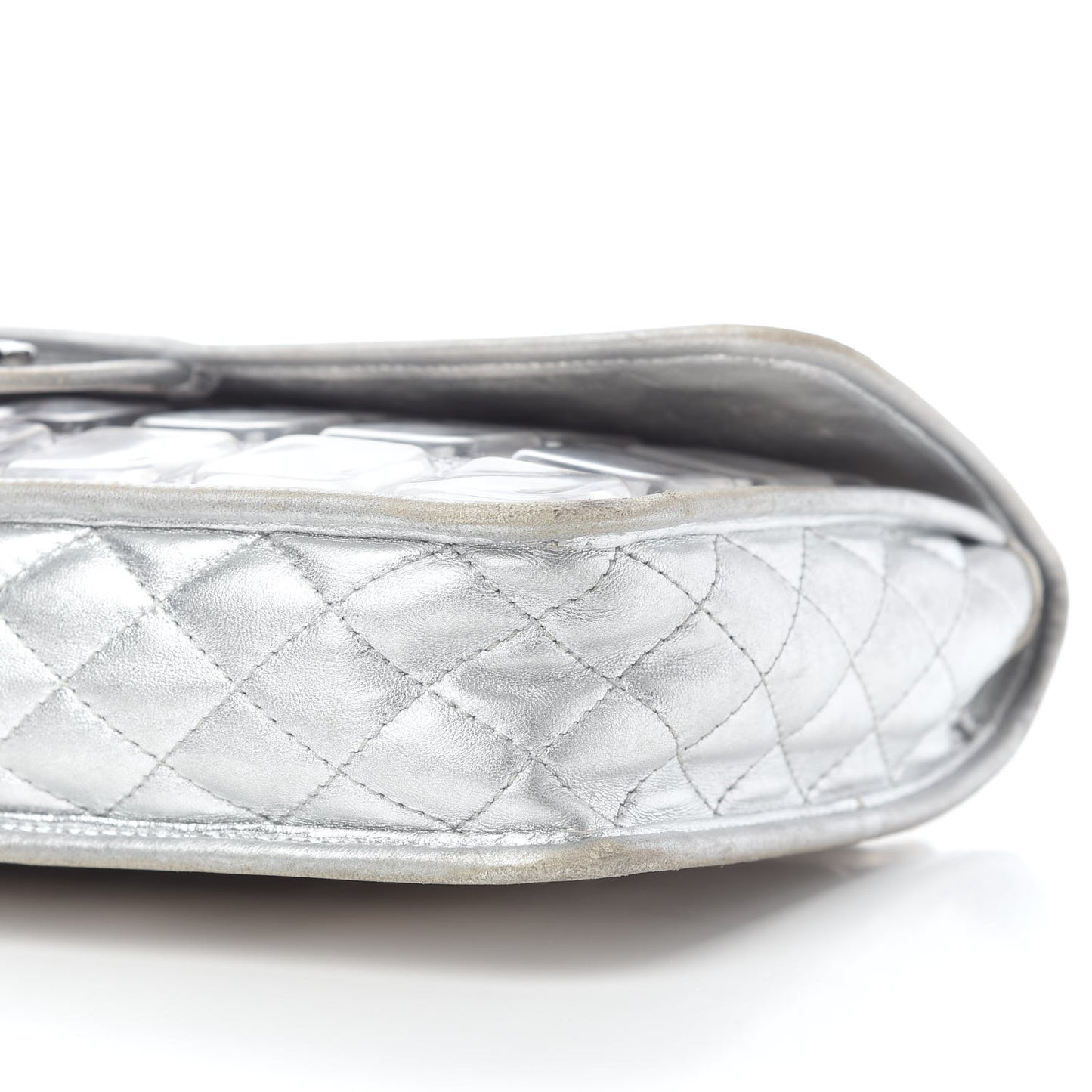 Vinyl Large Ice Cube Flap Silver