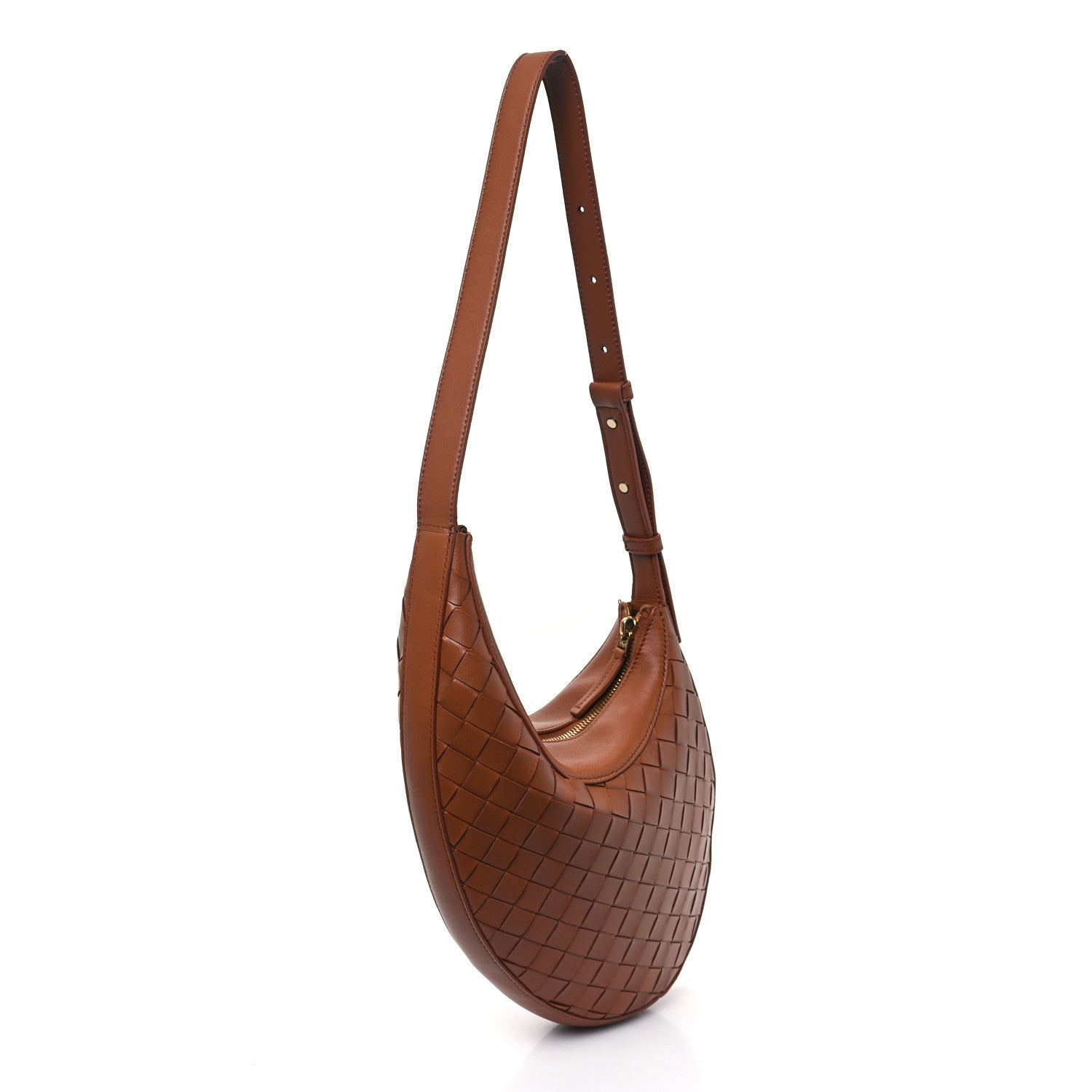 Bottega Veneta Nappa Intrecciato Small Drop Shoulder Bag Wood 3 of 12