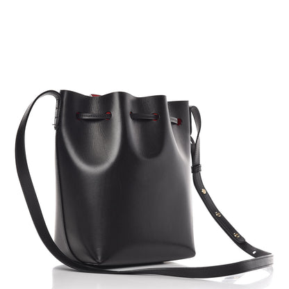 Mansur Gavriel Vegetable Tanned Calfskin Mini Bucket Bag Black Flamma 3 of 21