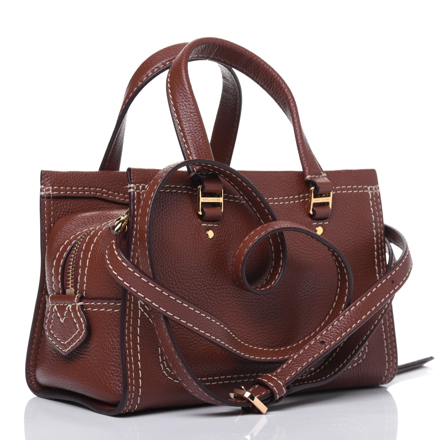 Marc Jacobs Textured Calfskin Mini Cruiser Convertible Satchel Falafel 4 of 11