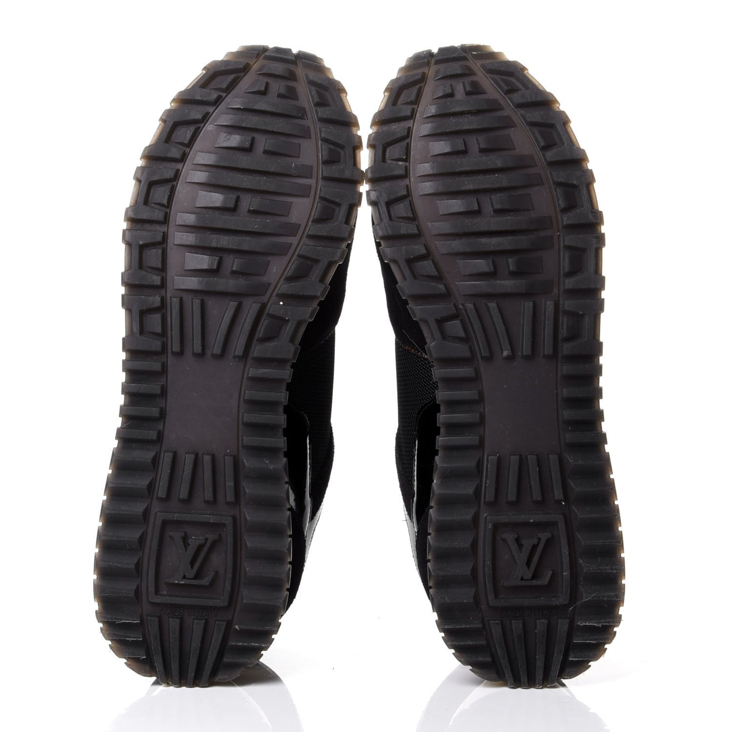 Suede Monogram Run Away Sneakers 40 Black