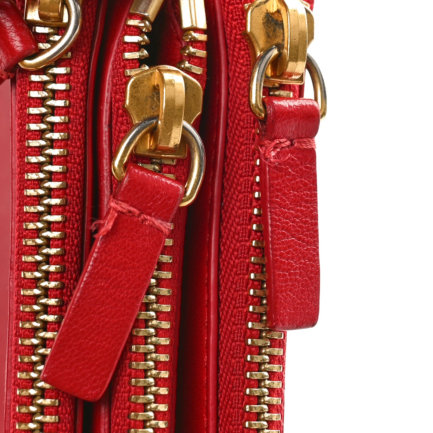 Celine Lambskin Small Trio Crossbody Bag Red 11 of 11