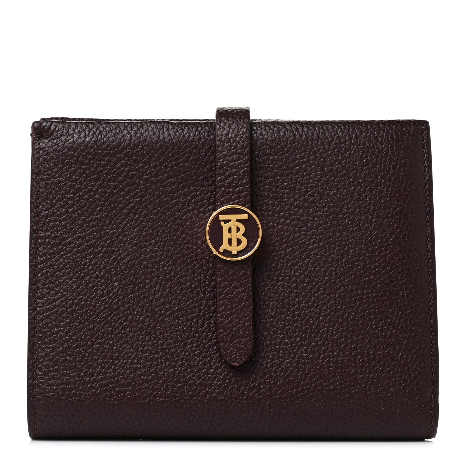 Burberry Grainy Calfskin Monogram Motif Folding Wallet Brown 1 of 9