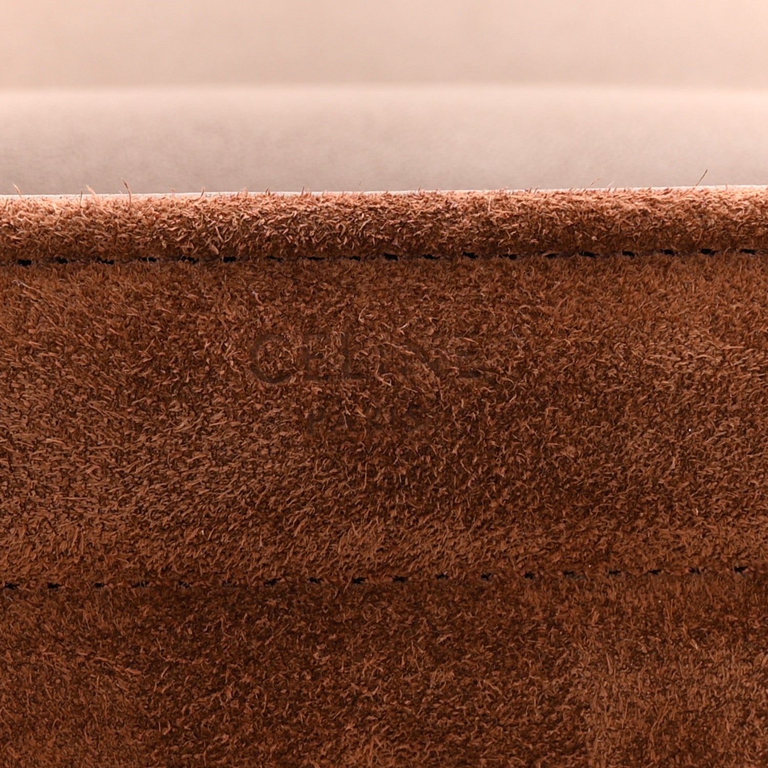 Celine Suede Matelasse Quilted Chain Shoulder Bag Brown 6 of 9