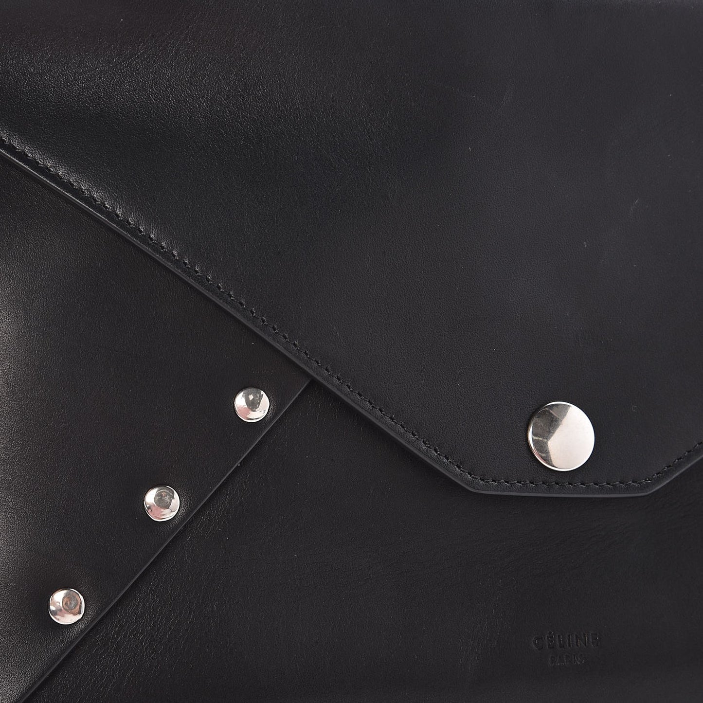 Natural Calfskin Biker Evening Clutch on Strap Black