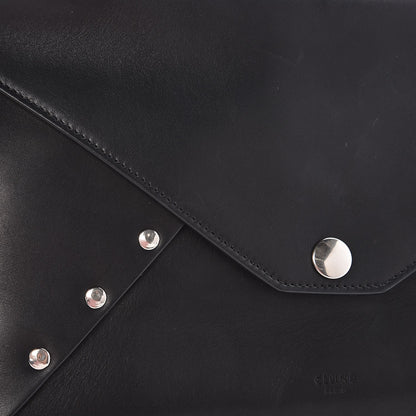 Celine Natural Calfskin Biker Evening Clutch on Strap Black 9 of 9