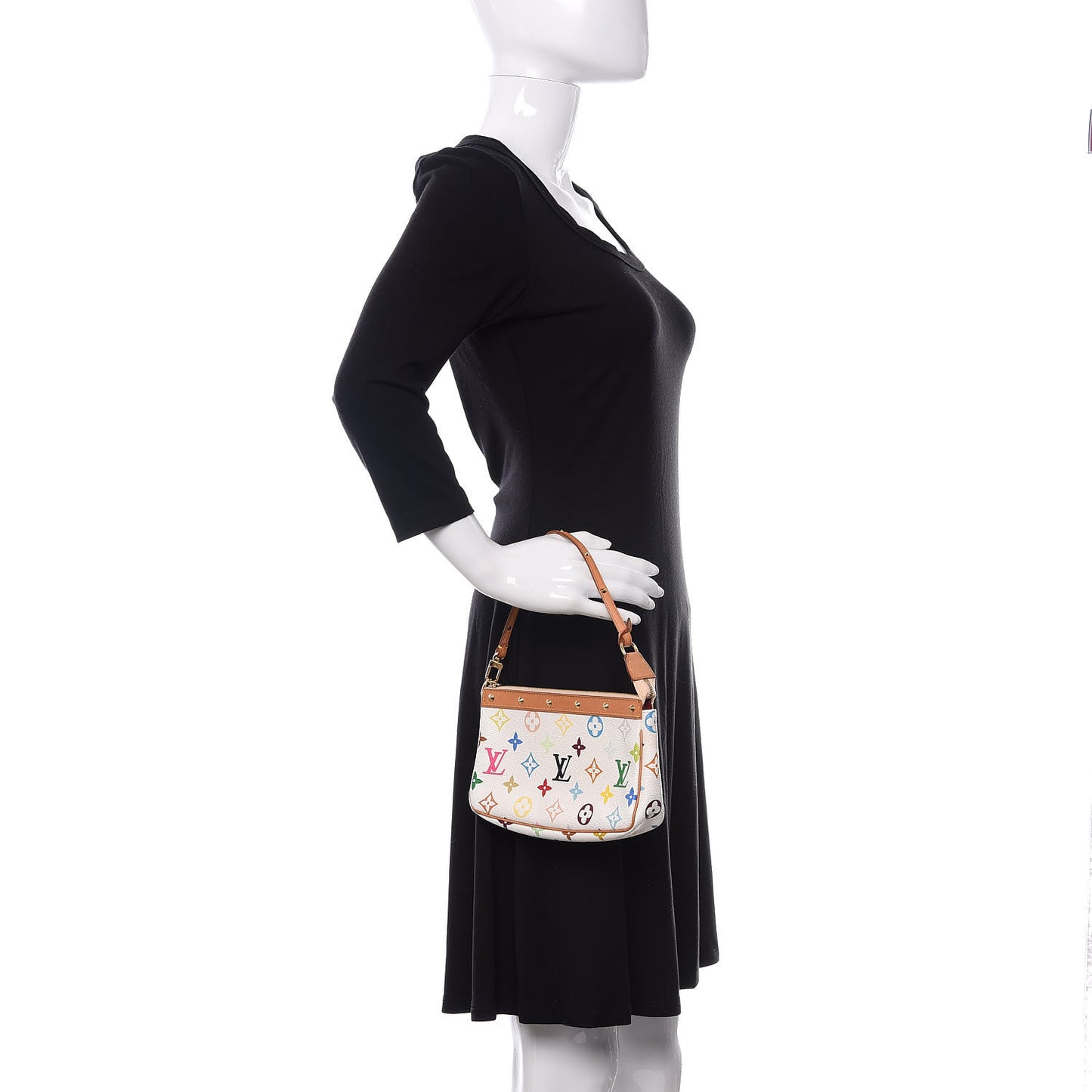 Monogram Multicolor Pochette Accessories White