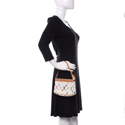 Louis Vuitton Monogram Multicolor Pochette Accessories White 2 of 10