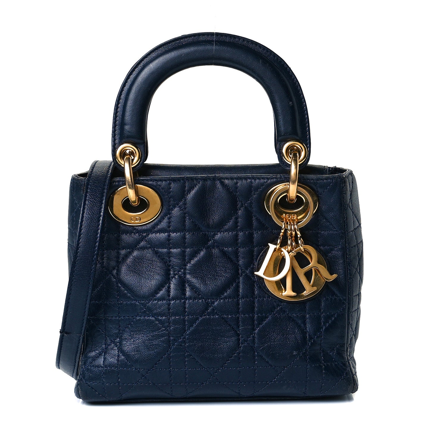 Lambskin Cannage Mini Lady Dior Black