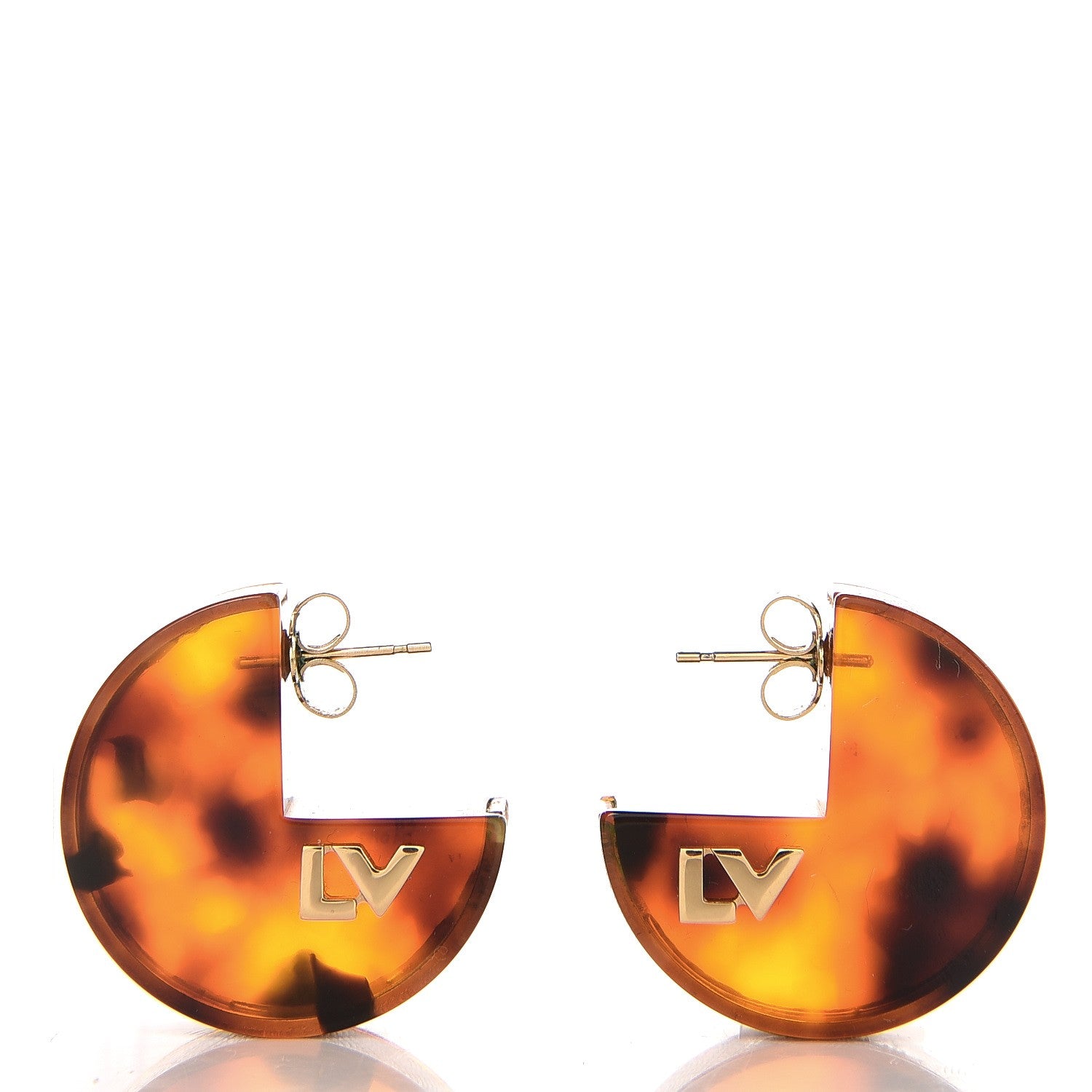 Louis Vuitton Circus Resin Earrings Tortoise 5 of 6