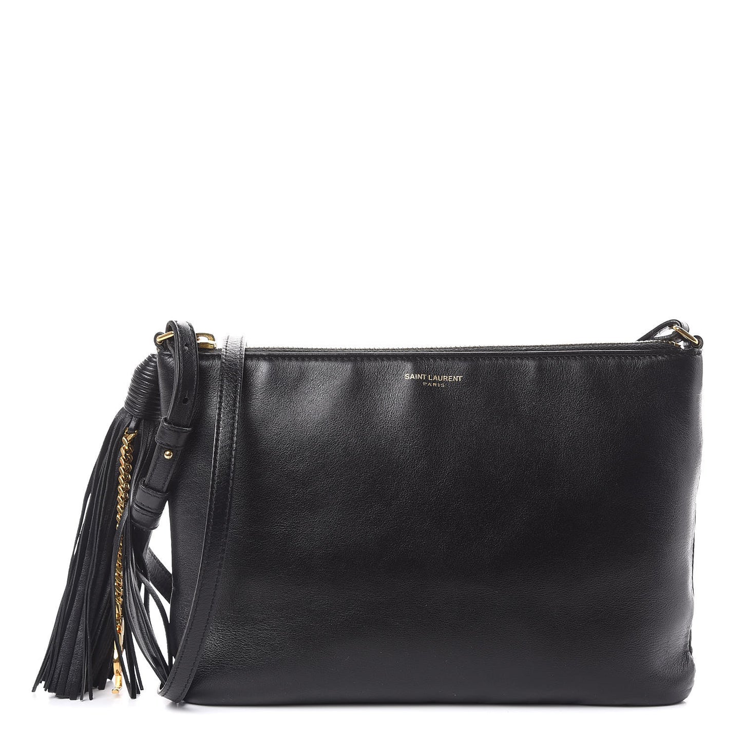 Calfskin Teen Monogram Crossbody Bag Black