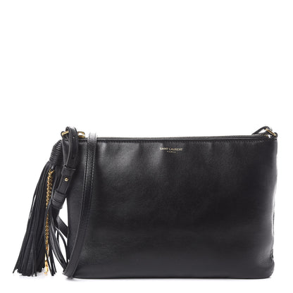 Saint Laurent Calfskin Teen Monogram Crossbody Bag Black 1 of 11
