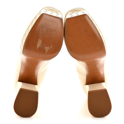 Bottega Veneta Nappa Intrecciato Platform Pumps 38 Nude 6 of 9