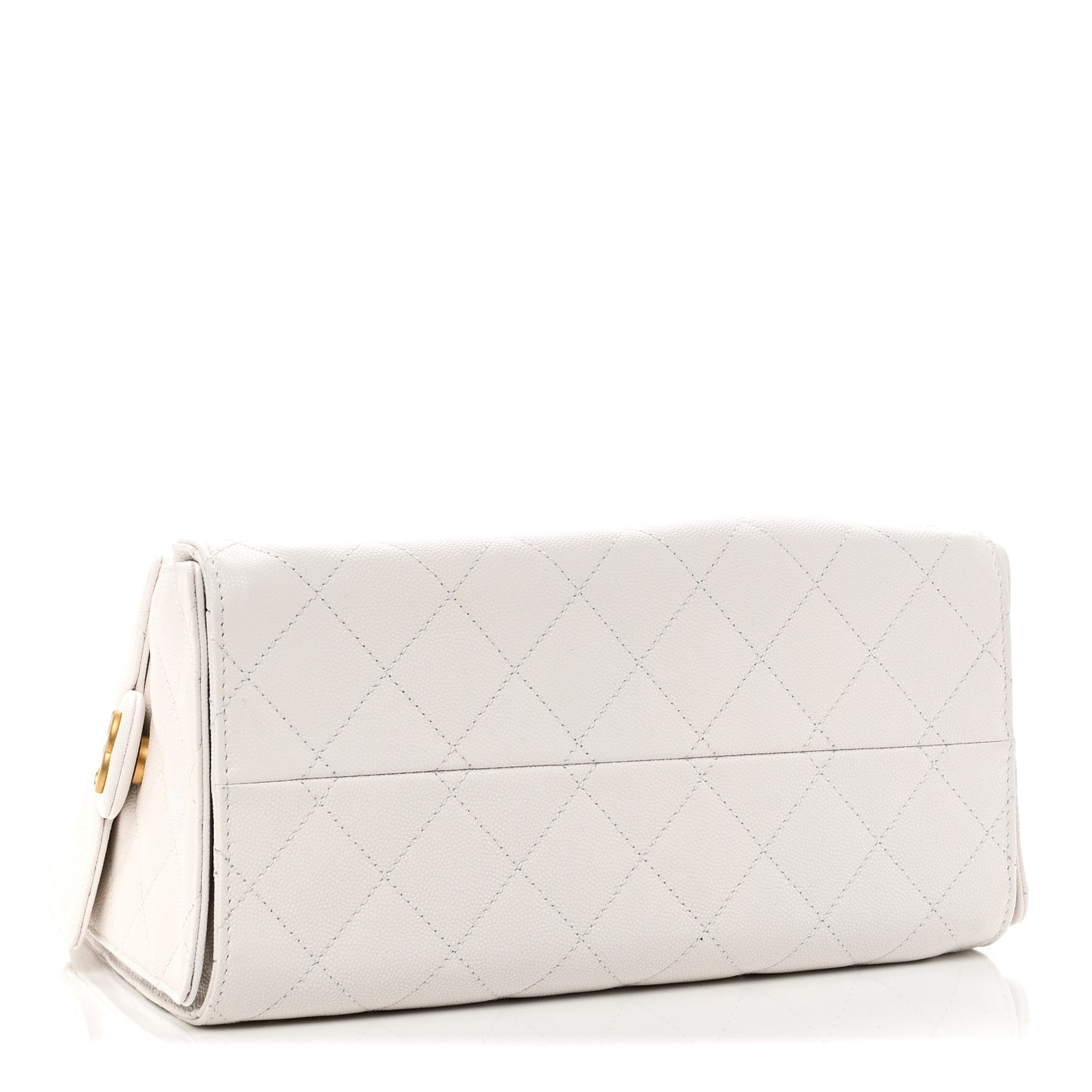 Caviar Quilted Small Chanel 25 Handbag White