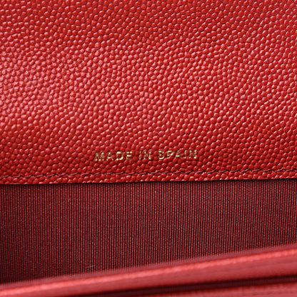 Chanel Caviar Quilted Vintage Mademoiselle Card Holder Red 6 of 8