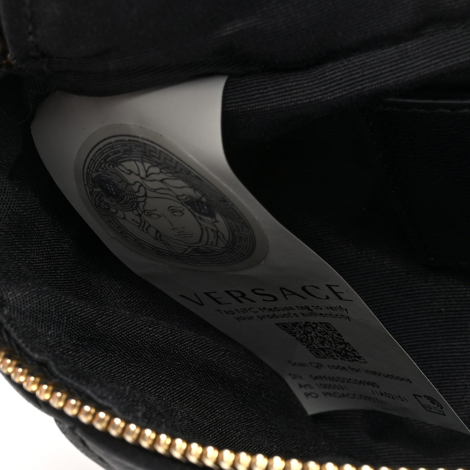 Versace Nappa Quilted Medusa Belt Bag Black 7 of 10