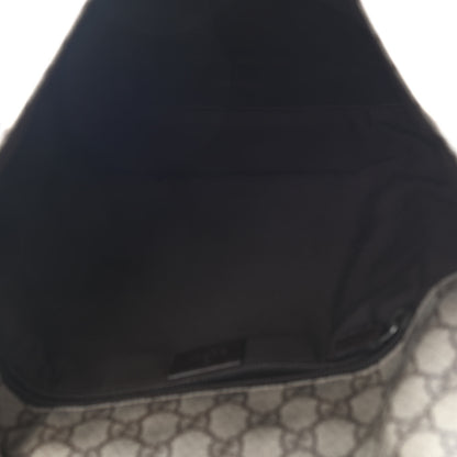Gucci GG Plus Monogram Web Large Flap Messenger Bag Beige Dark Brown 5 of 13