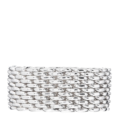 Tiffany Sterling Silver Mesh Somerset Ring 52 6 1 of 4