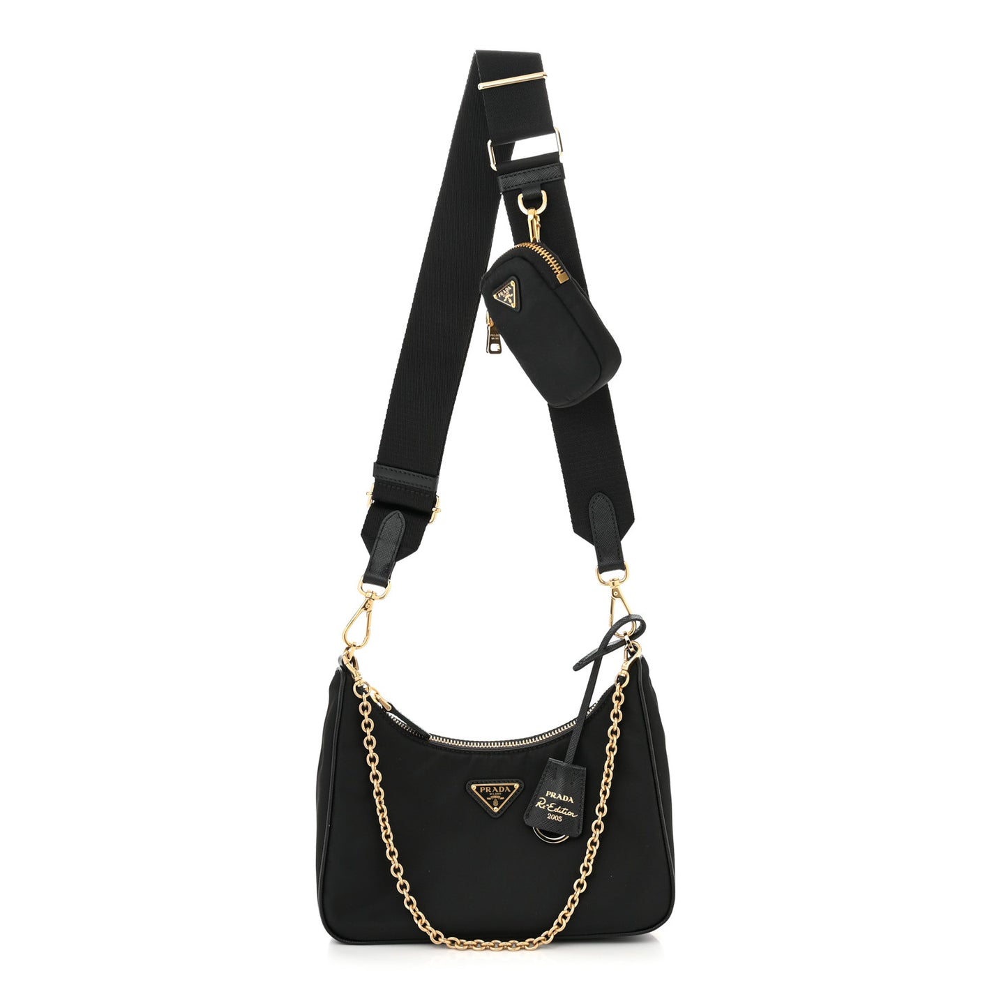 Nylon Re-Edition 2005 Shoulder Bag Black