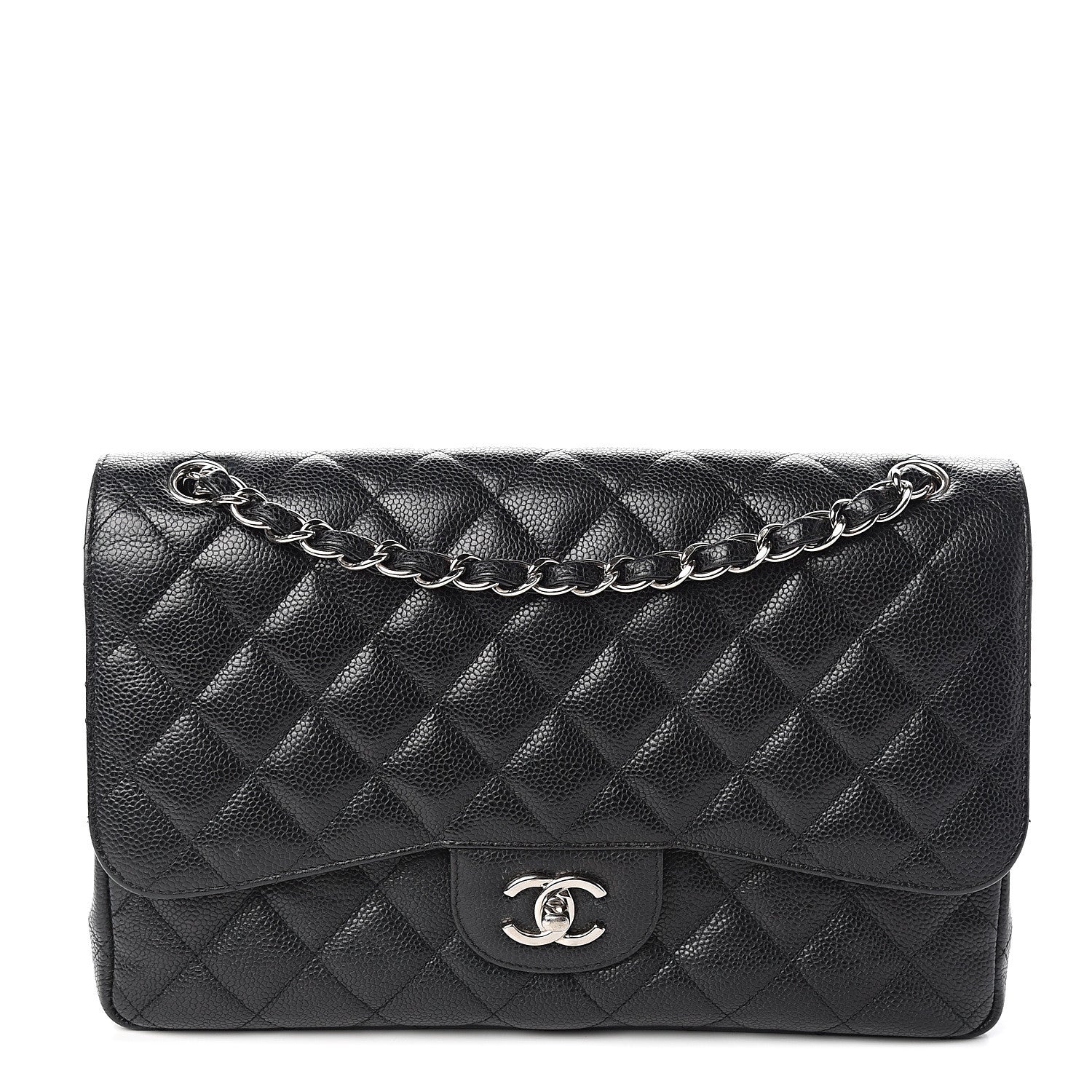 Chanel Caviar Quilted Jumbo Double Flap Black 1 of 9