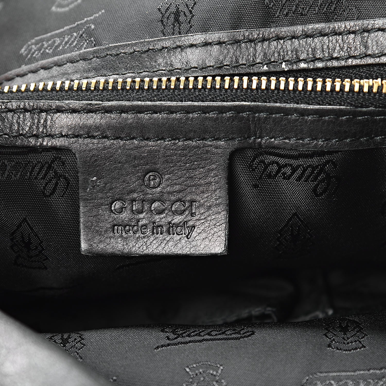 Gucci Patent Medium Hysteria Top Handle Bag Black 6 of 14