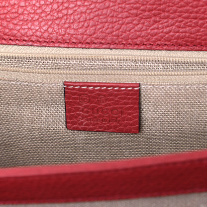 Gucci Dollar Calfskin Interlocking G Shoulder Bag Red 5 of 6