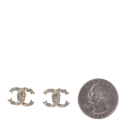 Chanel Crystal CC Earrings Gold 2 of 5