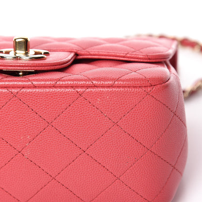 Chanel Caviar Quilted Mini Square Flap Dark Pink 11 of 13