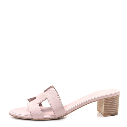 Hermes Epsom Oasis Sandals 40.5 Rose Porcelaine 1 of 9