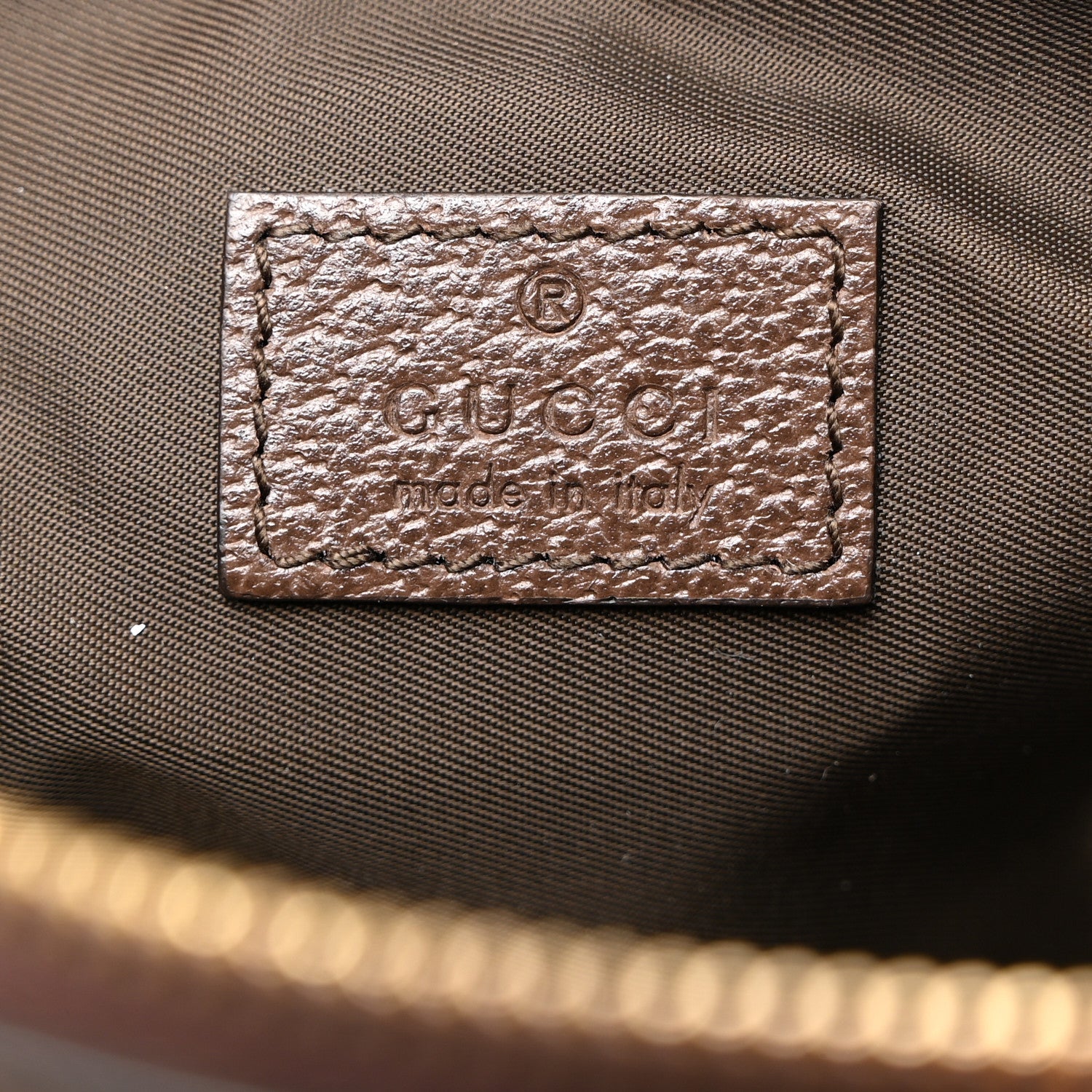 Gucci GG Supreme Monogram Textured Calfskin Web Medium Ophidia Cosmetic Case Beige Ebony New Acero 8 of 8