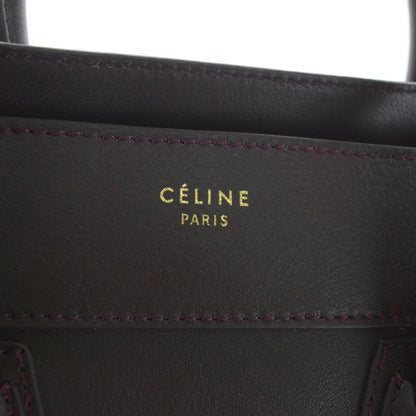 Celine Smooth Calfskin Mini Luggage Wine 8 of 11