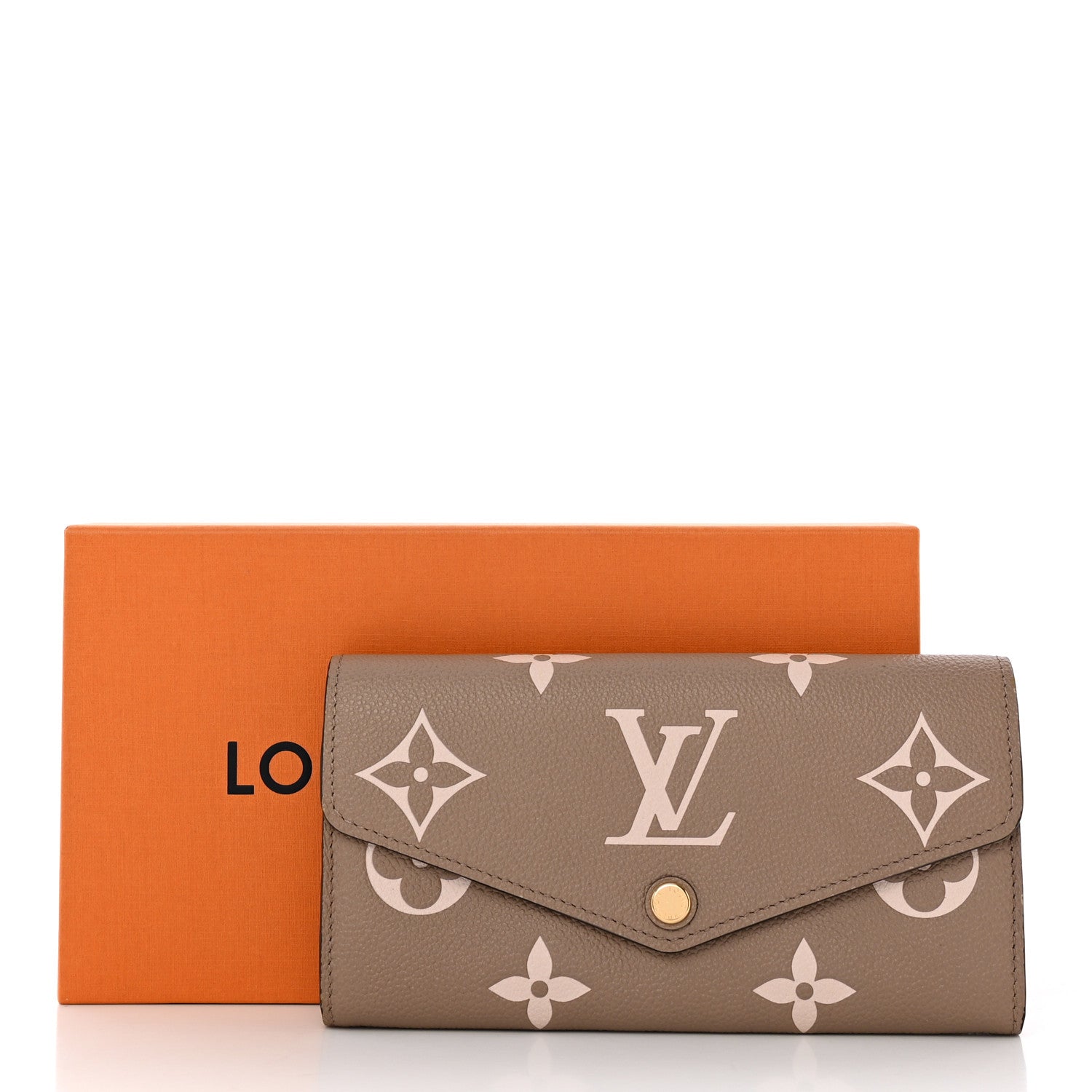 Louis Vuitton Empreinte Monogram Giant Sarah Wallet Tourterelle Creme 11 of 11