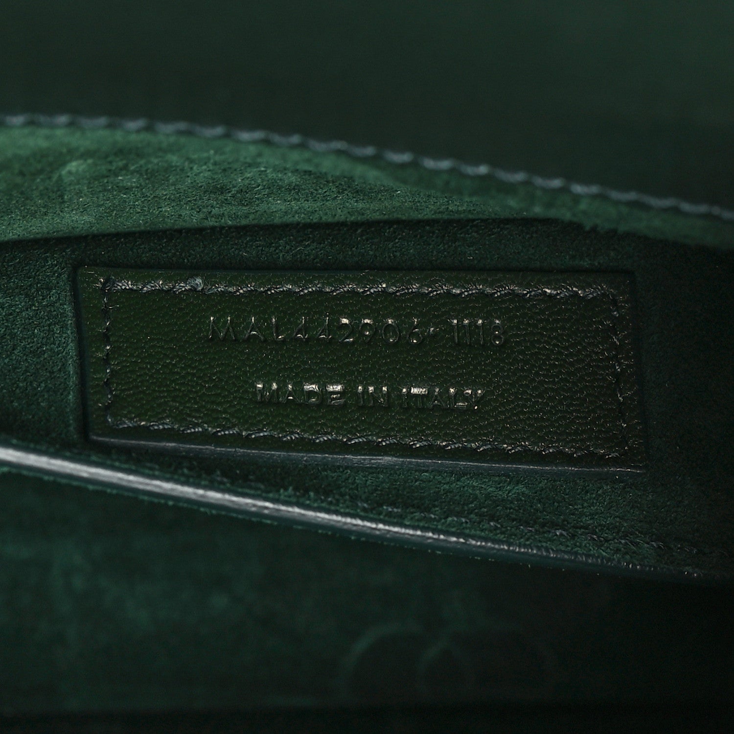 Saint Laurent Calfskin Medium Monogram Sunset New Vert Fonce 7 of 11