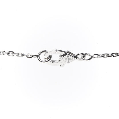 Van Cleef & Arpels 18K White Gold Diamond Guilloche Vintage Alhambra Pendant Necklace 4 of 8