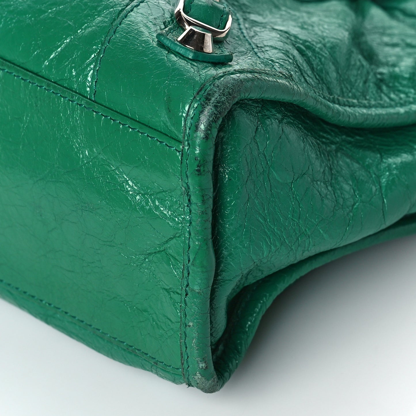 Agneau Classic Silver Hardware S City Magic Green