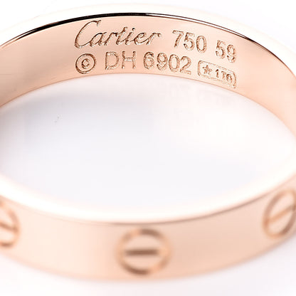 Cartier 18K Pink Gold 3.5mm LOVE Wedding Band Ring 59 8.75 4 of 5