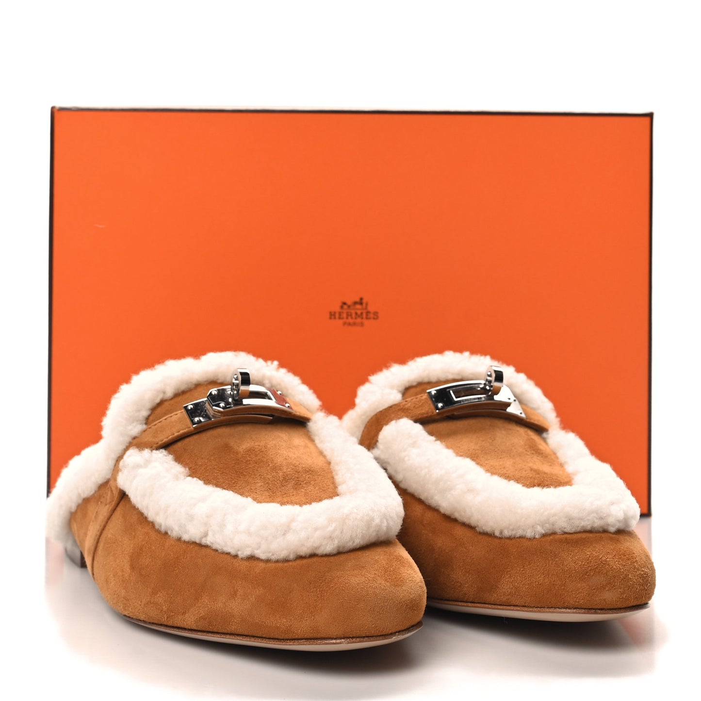 Suede Goatskin Woolskin Womens Oz Mules 38.5 Naturel