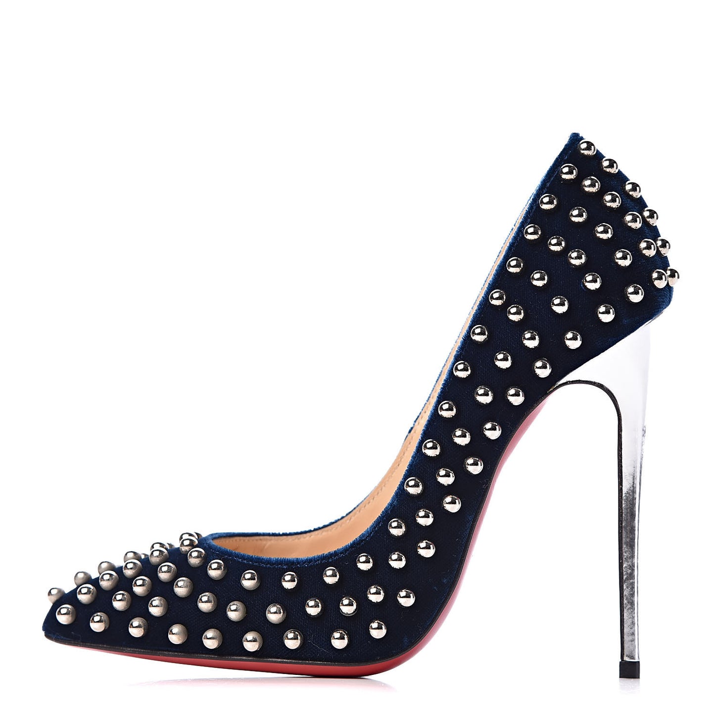 Velvet Specchio Billy 120 Spike Pumps 35 Silver Eclipse