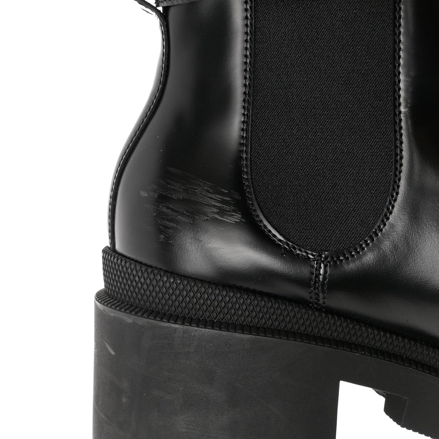 Calfskin Crystal GG Trip Chelsea Ankle Boots 41 Black