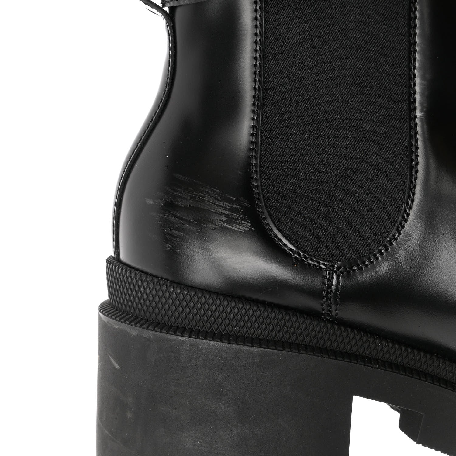 Gucci Calfskin Crystal GG Trip Chelsea Ankle Boots 41 Black 9 of 11