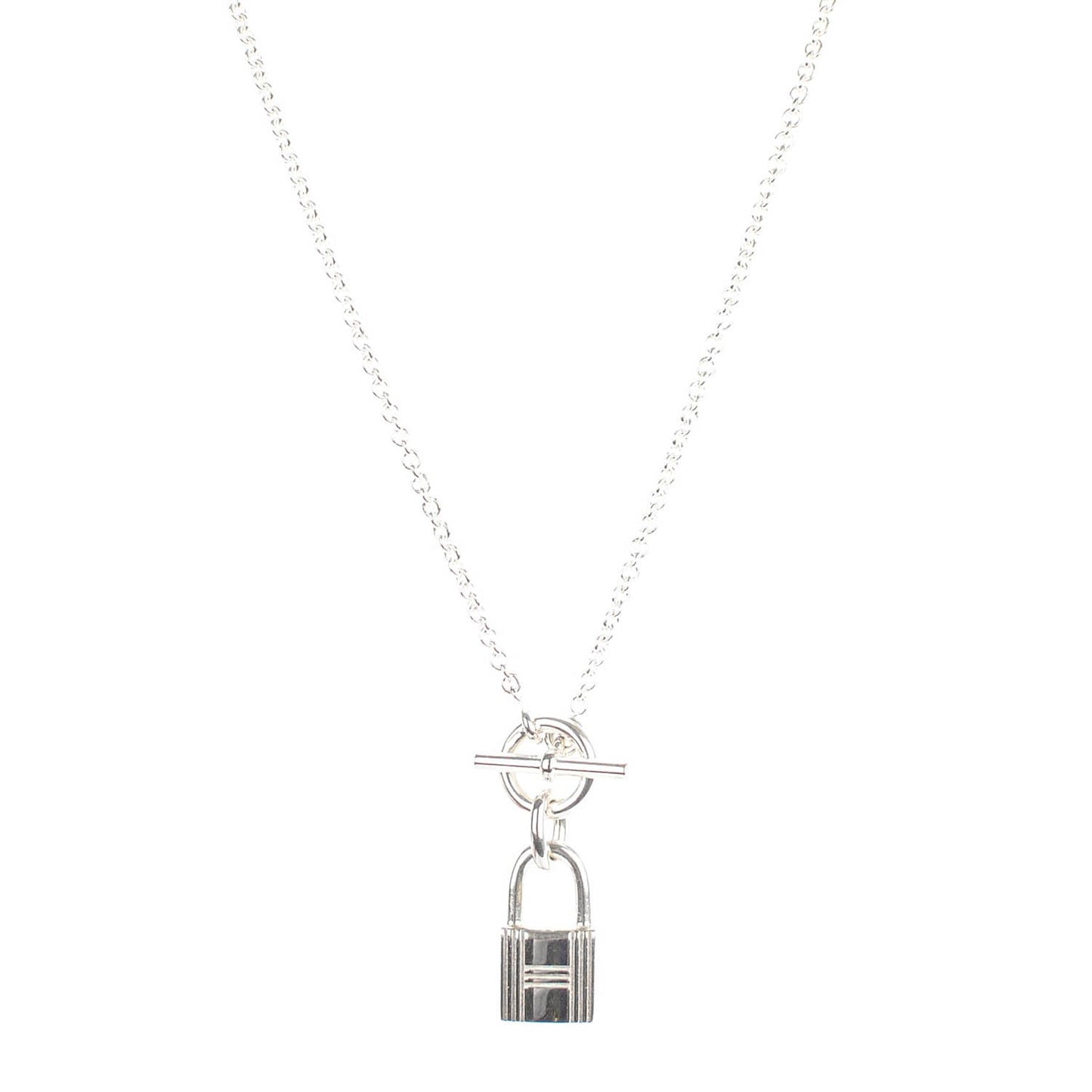 Sterling Silver Cadenas Kelly Lock Pendant Necklace