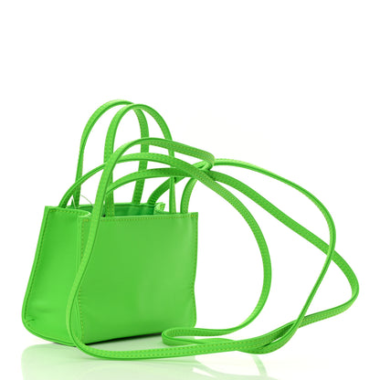 Telfar Vegan Leather Small Shopping Bag Highlighter Green 3 of 10