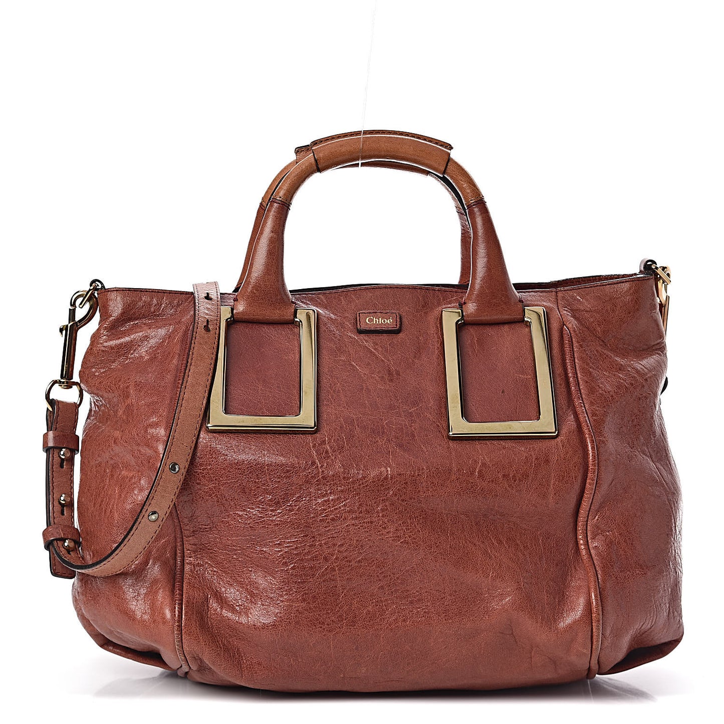 Tumbled Lambskin Medium Ethel Satchel Nutmeg Moka